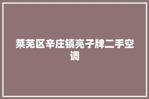莱芜区辛庄镇亮子牌二手空调