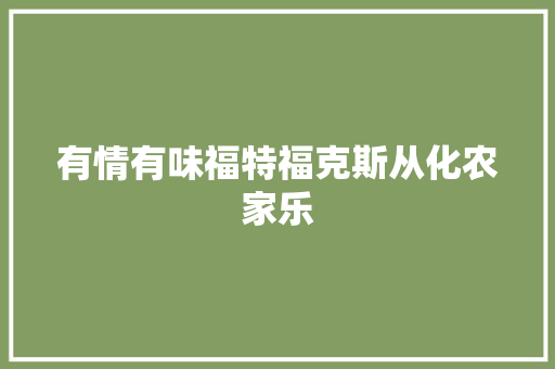 有情有味福特福克斯从化农家乐