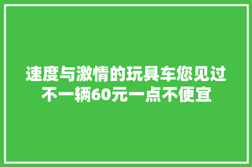 速度与激情的玩具车您见过不一辆60元一点不便宜