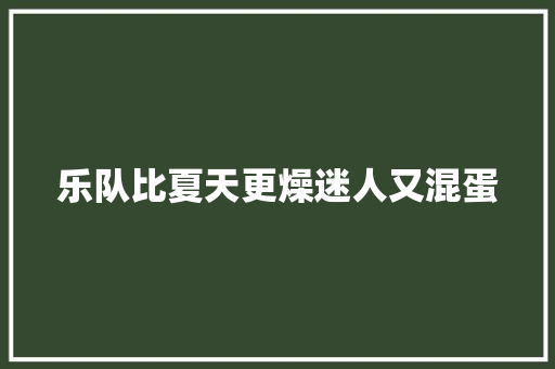 乐队比夏天更燥迷人又混蛋