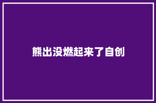 熊出没燃起来了自创