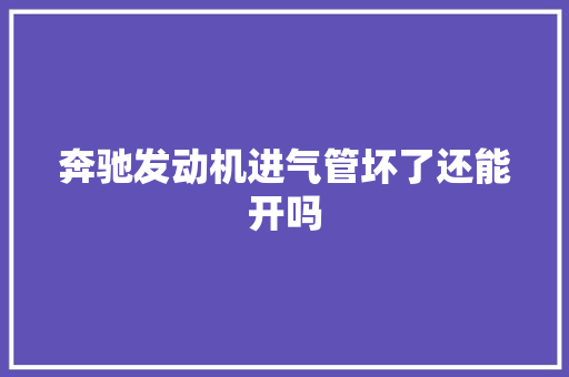 奔驰发动机进气管坏了还能开吗