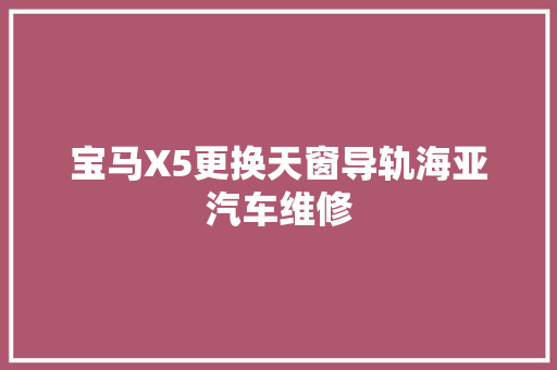 宝马X5更换天窗导轨海亚汽车维修