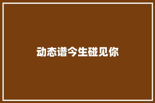 动态谱今生碰见你