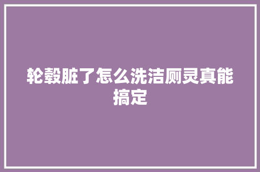 轮毂脏了怎么洗洁厕灵真能搞定