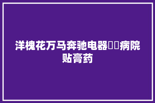 洋槐花万马奔驰电器鄌郚病院贴膏药