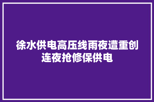徐水供电高压线雨夜遭重创连夜抢修保供电