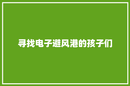 寻找电子避风港的孩子们