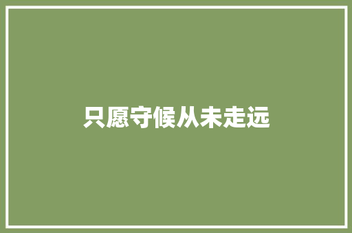 只愿守候从未走远