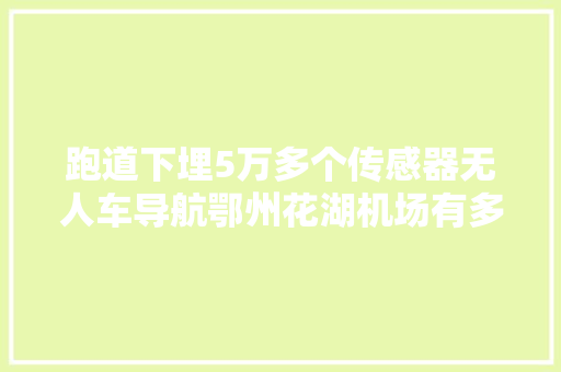 跑道下埋5万多个传感器无人车导航鄂州花湖机场有多聪慧