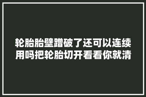 轮胎胎壁蹭破了还可以连续用吗把轮胎切开看看你就清楚了 汽车知识