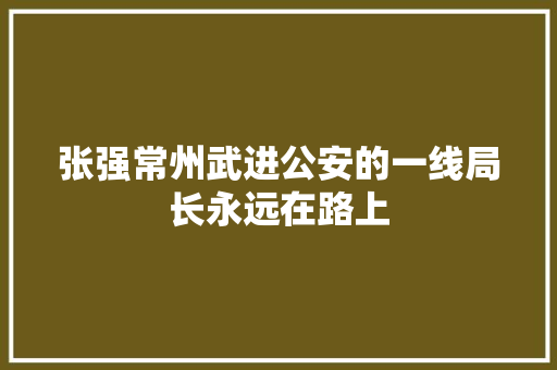 张强常州武进公安的一线局长永远在路上