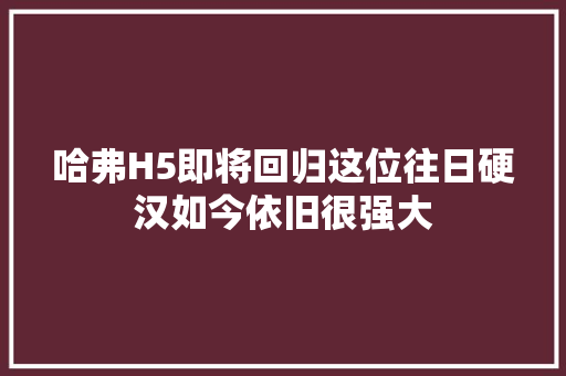 哈弗H5即将回归这位往日硬汉如今依旧很强大