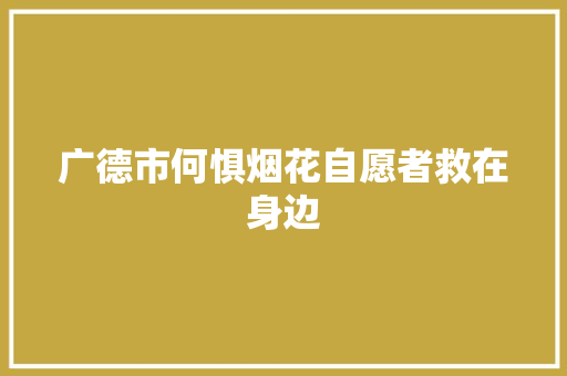广德市何惧烟花自愿者救在身边