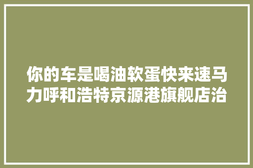 你的车是喝油软蛋快来速马力呼和浩特京源港旗舰店治治吧