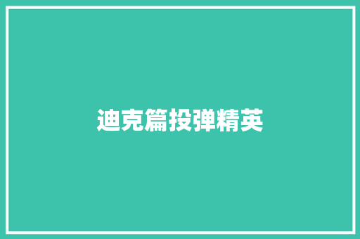 迪克篇投弹精英