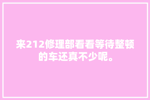 来212修理部看看等待整顿的车还真不少呢。