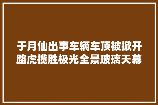 于月仙出事车辆车顶被掀开路虎揽胜极光全景玻璃天幕完全决裂