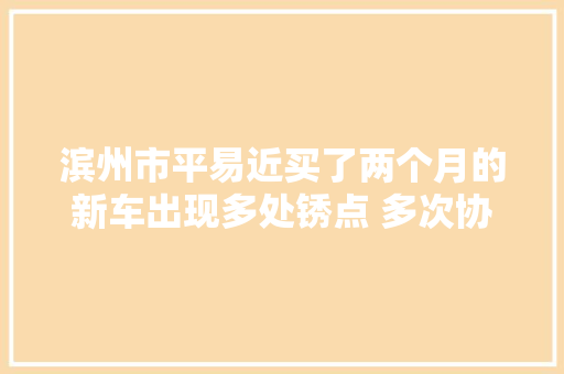 滨州市平易近买了两个月的新车出现多处锈点 多次协商未杀青协议