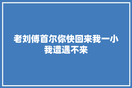 老刘傅首尔你快回来我一小我遭遇不来