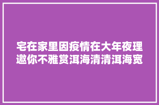 宅在家里因疫情在大年夜理邀你不雅赏洱海清清洱海宽的歌词