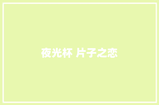 夜光杯 片子之恋