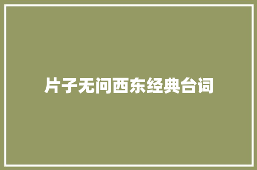 片子无问西东经典台词