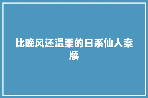 比晚风还温柔的日系仙人案牍