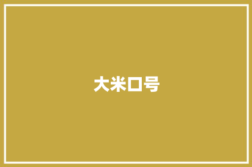 大米口号