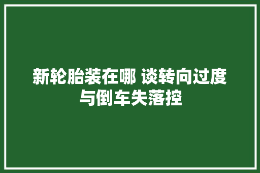 新轮胎装在哪 谈转向过度与倒车失落控