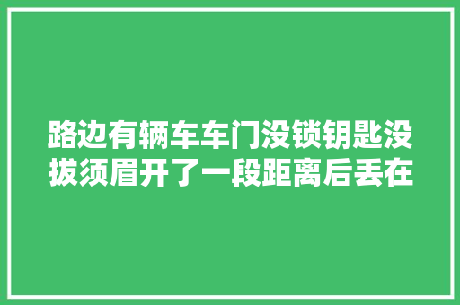 路边有辆车车门没锁钥匙没拔须眉开了一段距离后丢在路边