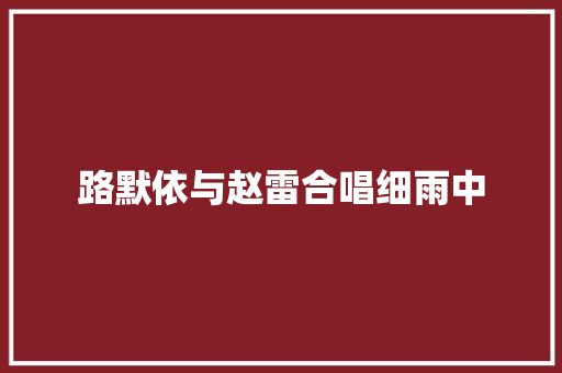 路默依与赵雷合唱细雨中
