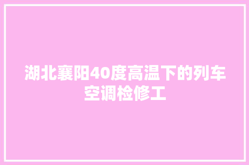 湖北襄阳40度高温下的列车空调检修工