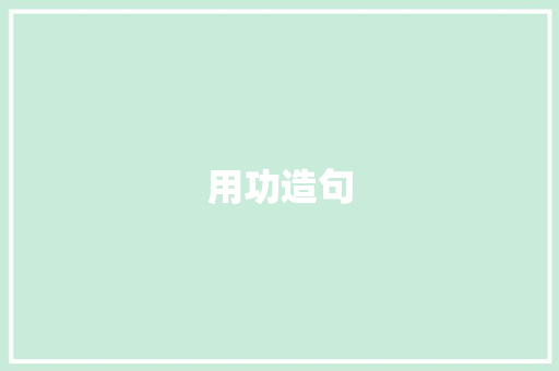 用功造句