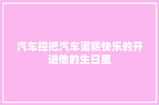 汽车控把汽车蛋糕快乐的开进他的生日里