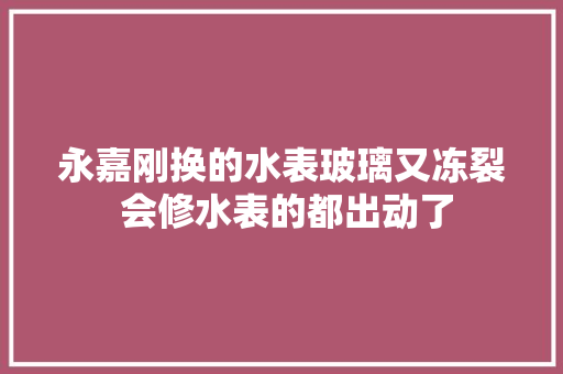 永嘉刚换的水表玻璃又冻裂 会修水表的都出动了