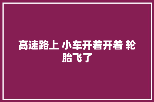 高速路上 小车开着开着 轮胎飞了