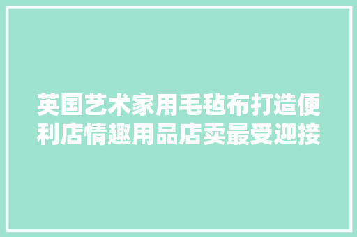 英国艺术家用毛毡布打造便利店情趣用品店卖最受迎接的假货