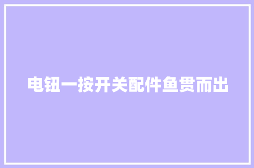 电钮一按开关配件鱼贯而出