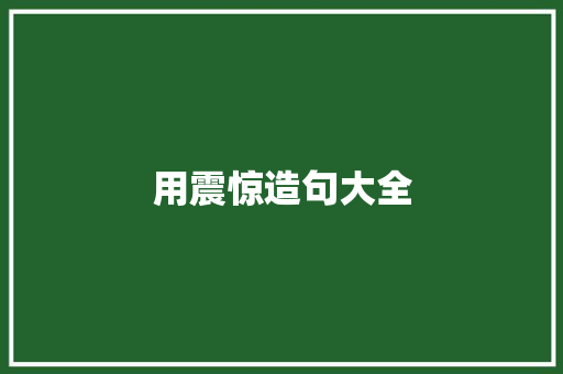 用震惊造句大全 知识百科