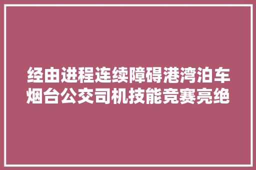 经由进程连续障碍港湾泊车烟台公交司机技能竞赛亮绝活