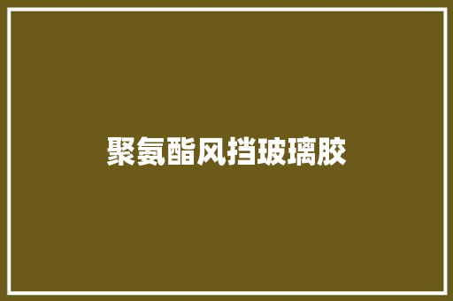 聚氨酯风挡玻璃胶