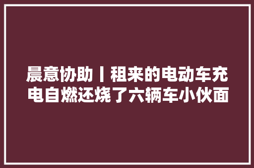 晨意协助丨租来的电动车充电自燃还烧了六辆车小伙面临万元赔偿责任算谁的