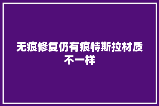 无痕修复仍有痕特斯拉材质不一样