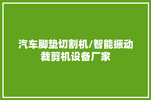 汽车脚垫切割机/智能振动裁剪机设备厂家