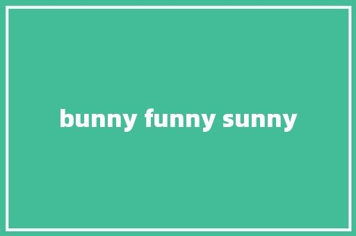 bunny funny sunny