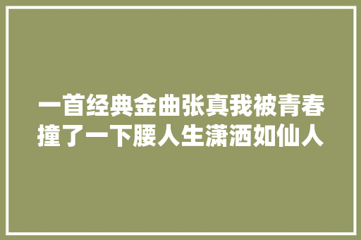 一首经典金曲张真我被青春撞了一下腰人生潇洒如仙人