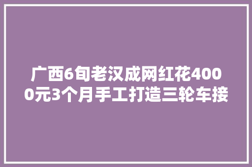 广西6旬老汉成网红花4000元3个月手工打造三轮车接送孙女上学