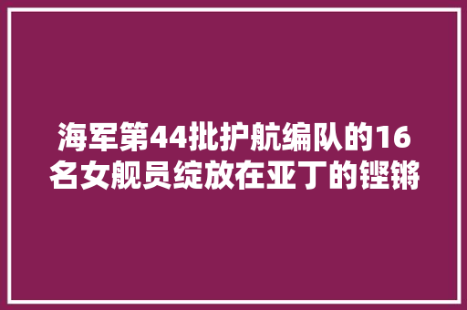海军第44批护航编队的16名女舰员绽放在亚丁的铿锵玫瑰
