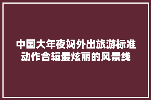 中国大年夜妈外出旅游标准动作合辑最炫丽的风景线